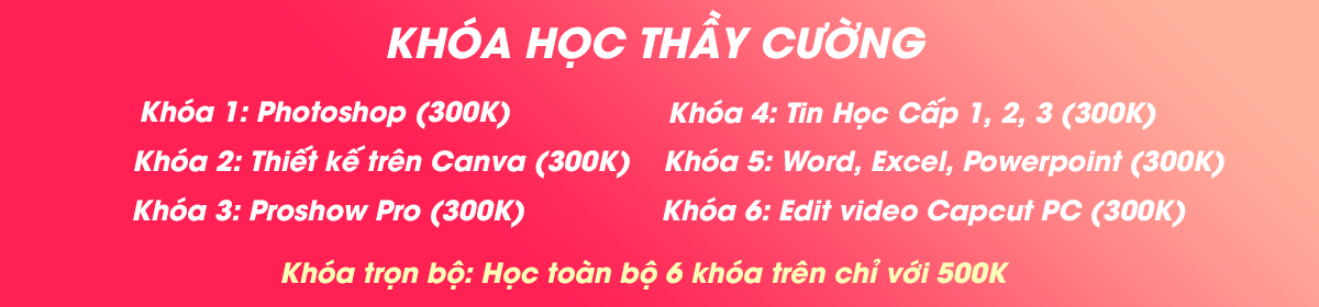 Vũ Xuân Cường – Dậy chỉnh sửa ảnh và làm video